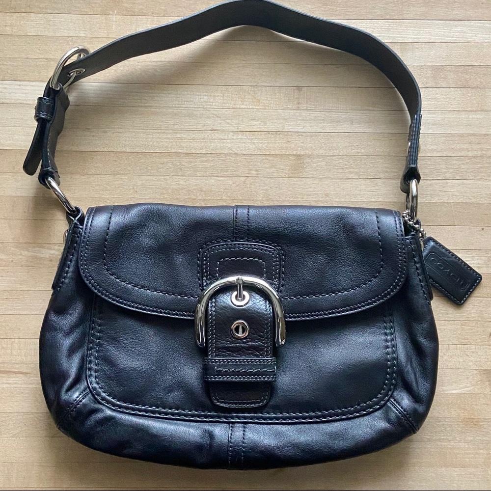 BEAUTIFUL COACH BLACK LEATHER SOHO SHOULDER BAG!!!